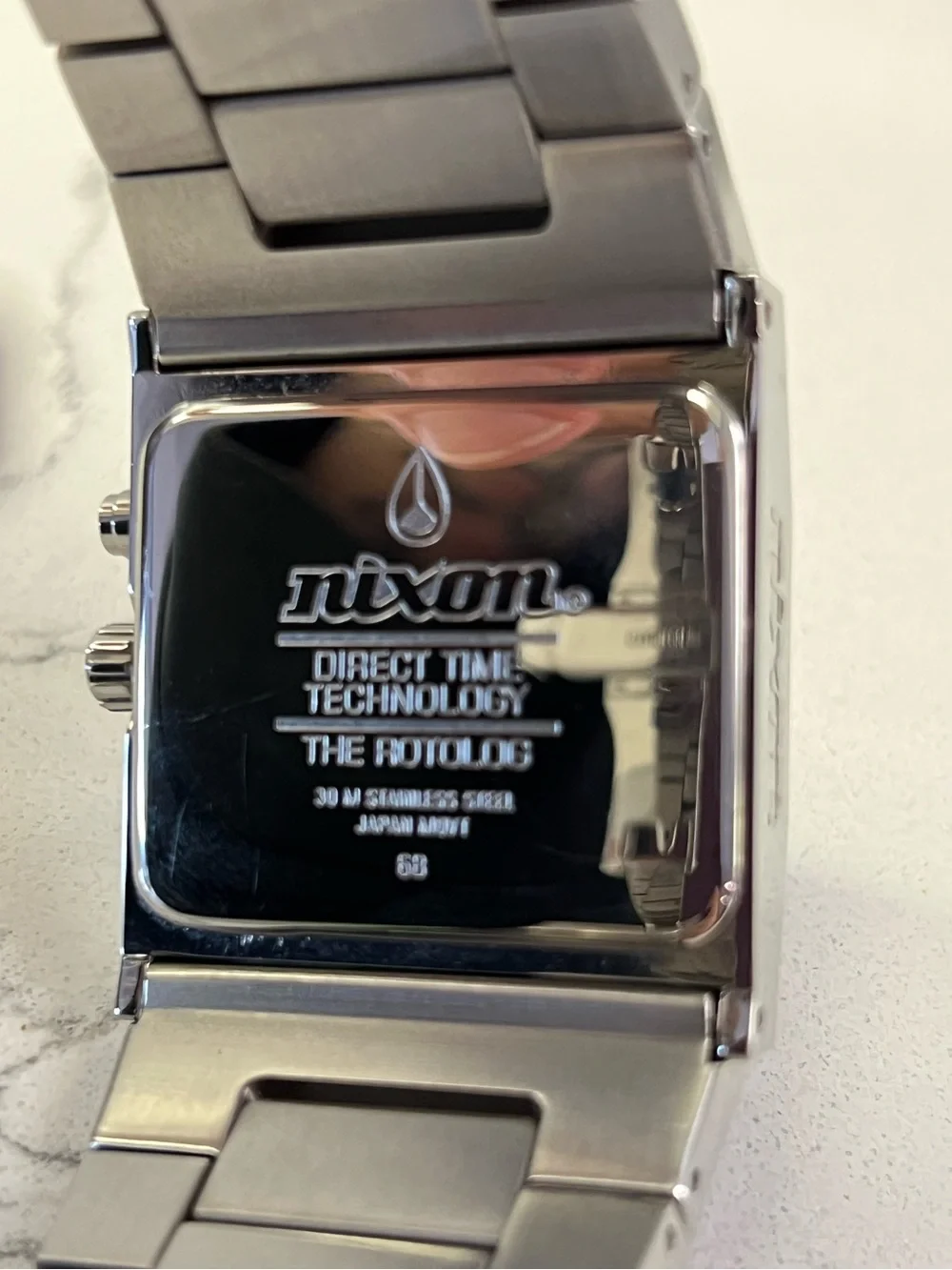 Nixon Rotolog Men’s Watch, Black & Silver, Stainless, Extra Links (Discontinued)